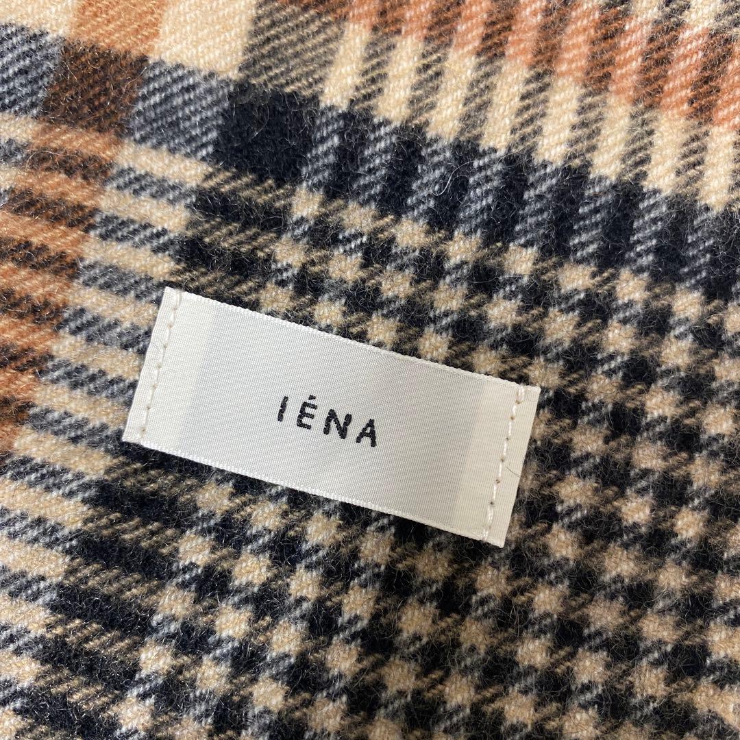 美品 IENA イエナ カシミヤ チェック 大判 ストール