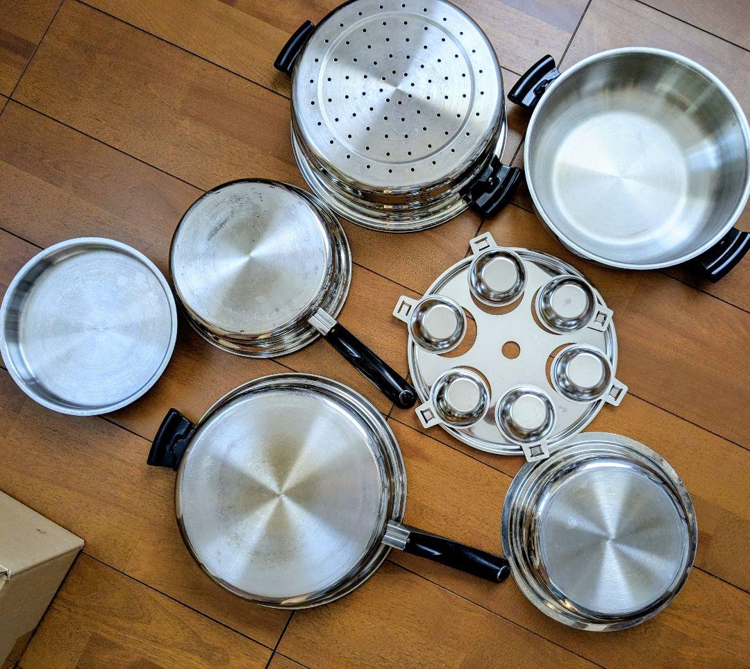 最終値下げ❗Amwayクイーンクック6Lシチューパンセット付属品＆フライパン大小