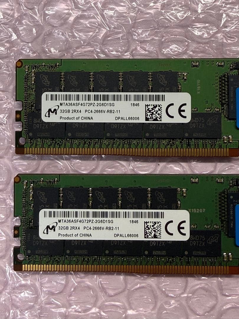 Crucial 32GB DDR4-2666 メモリ 2枚セット、合計64GB