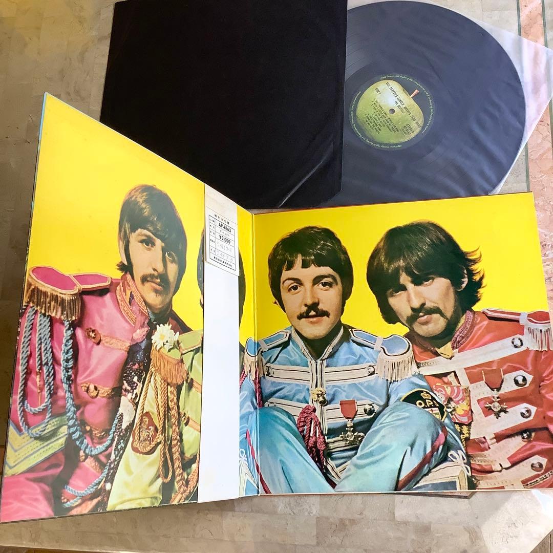 極美品! レア はみ出し帯 ビートルズ1969年発売 補充票付 サージェント