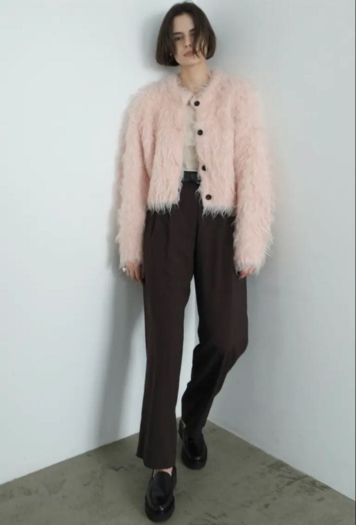 CLANE　SHAGGY SHORT KNIT CARDIGAN
