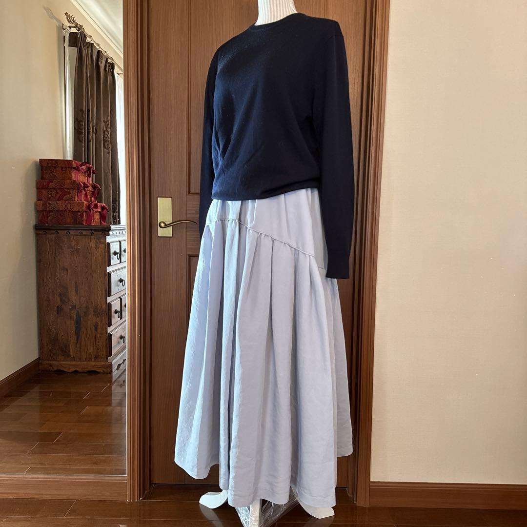 美品★emmi atelier★ボリュームティアードスカート ブルー
