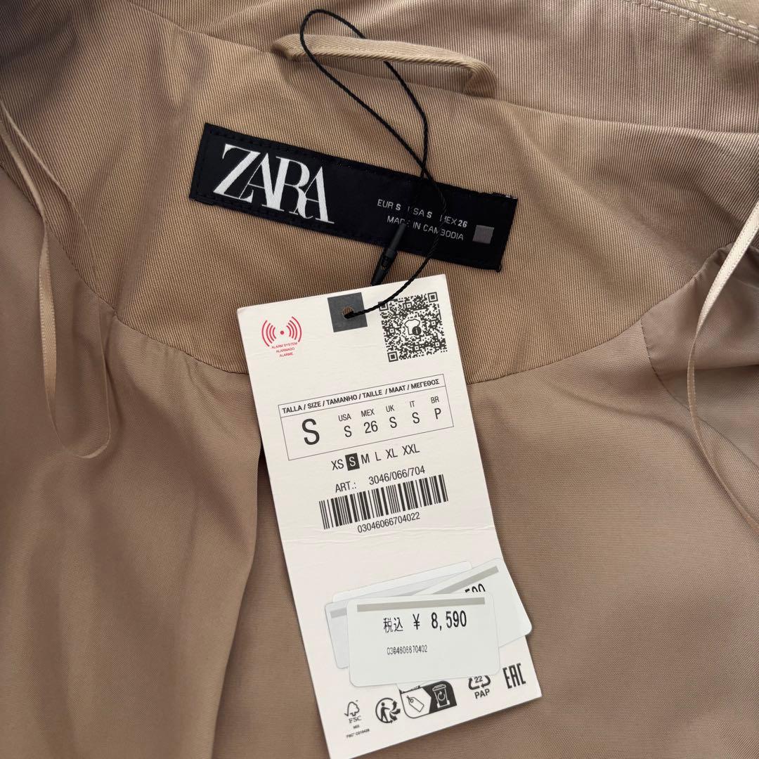 ZARA タグ付き 新品未使用 クロップドトレンチコート ベージュ