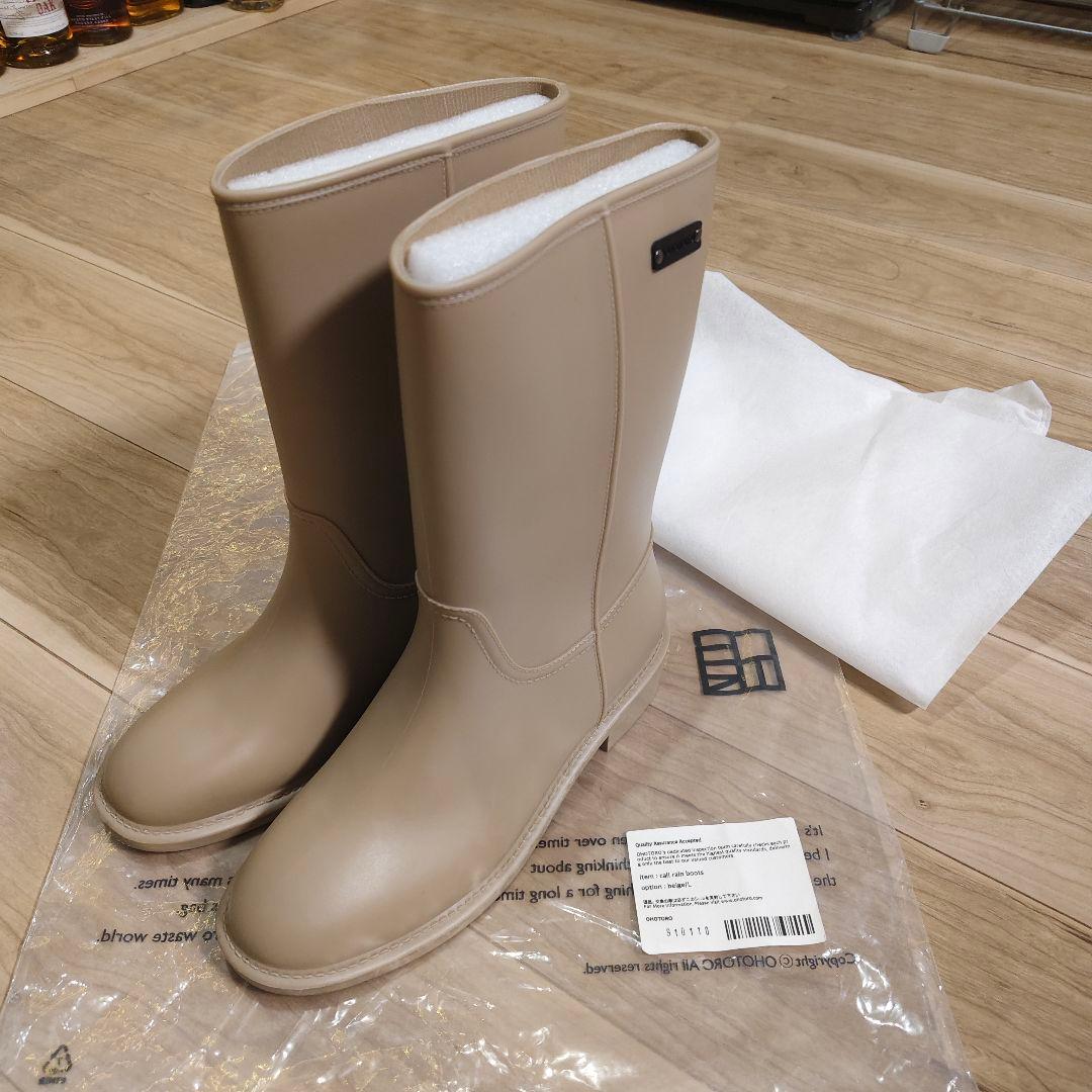 【極美品】OHOTORO＊Cali Rain Boots beige