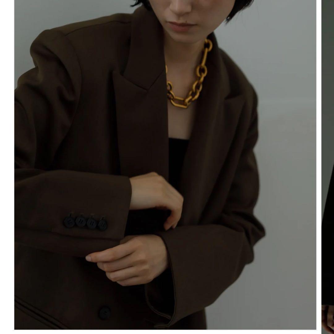 ジャケット・アウター Double breasted blazer (-olive brown-)