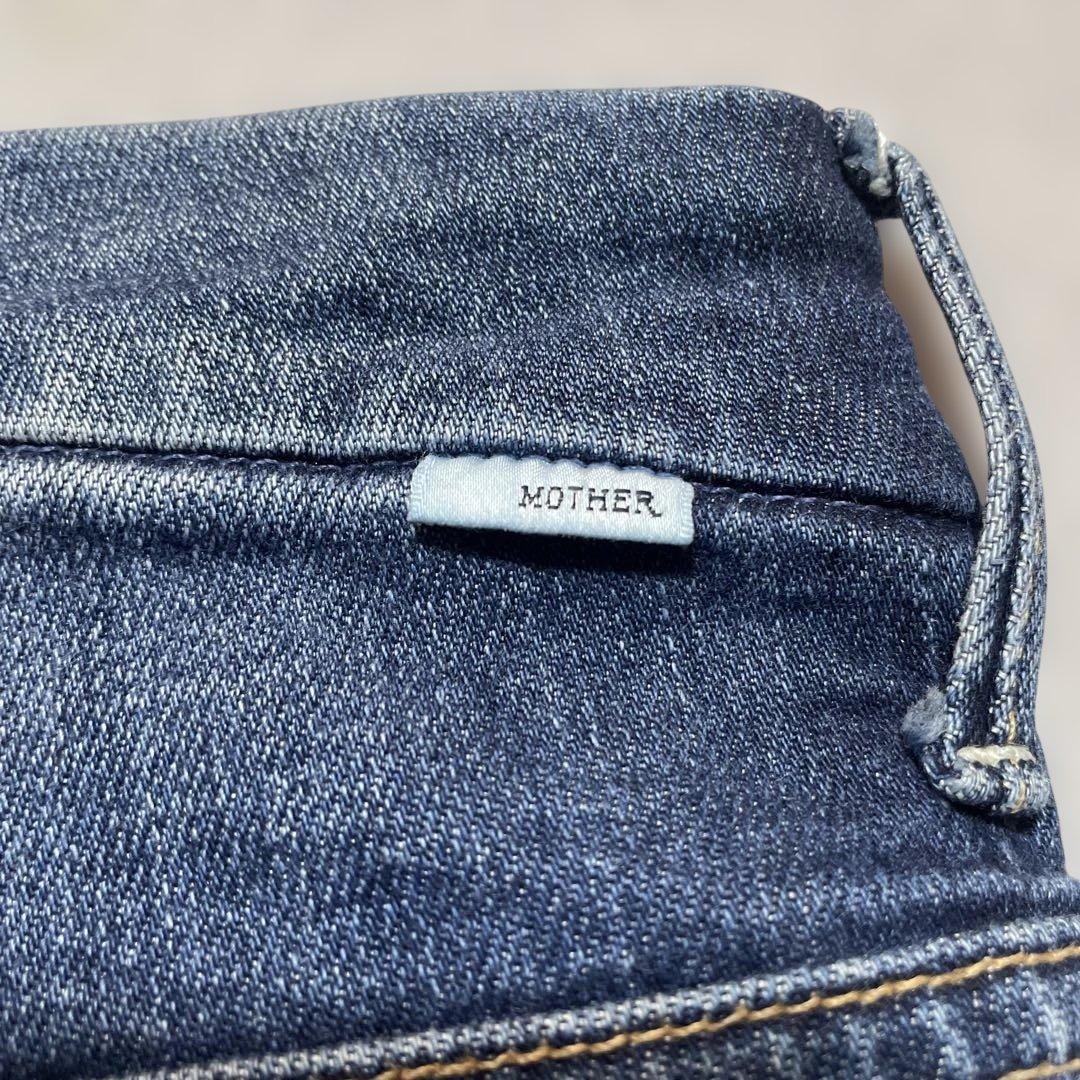 美品 MOTHERスキニーデニム ブルー 23インチ