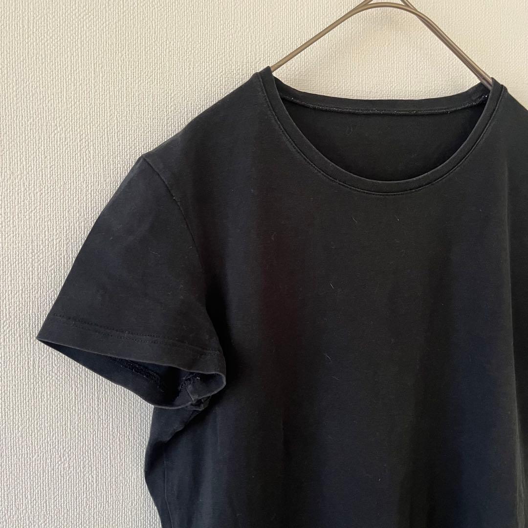 美品 PRADA プラダ 半袖ストレッチＴシャツ ロゴ入り Sサイズ 黒