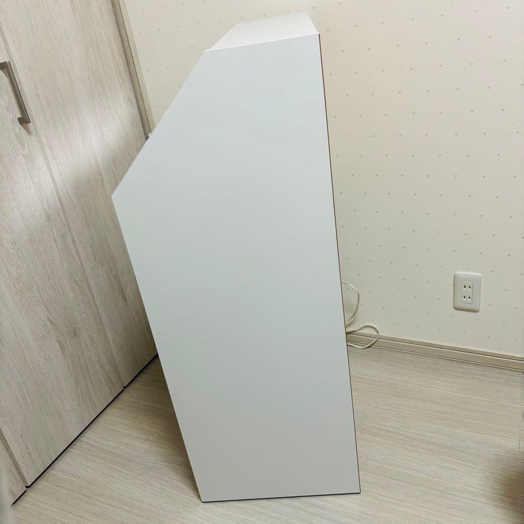 【日本製】コンパクトドレッサー　鏡台　ピンク　たっぷり収容　隠せる収納　かわいい