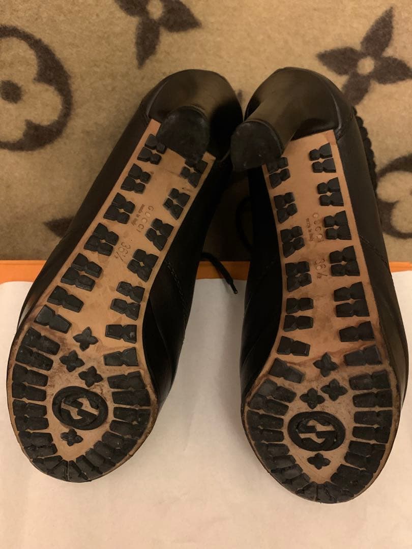GUCCI グッチ　ハイヒールブーツ ブラック