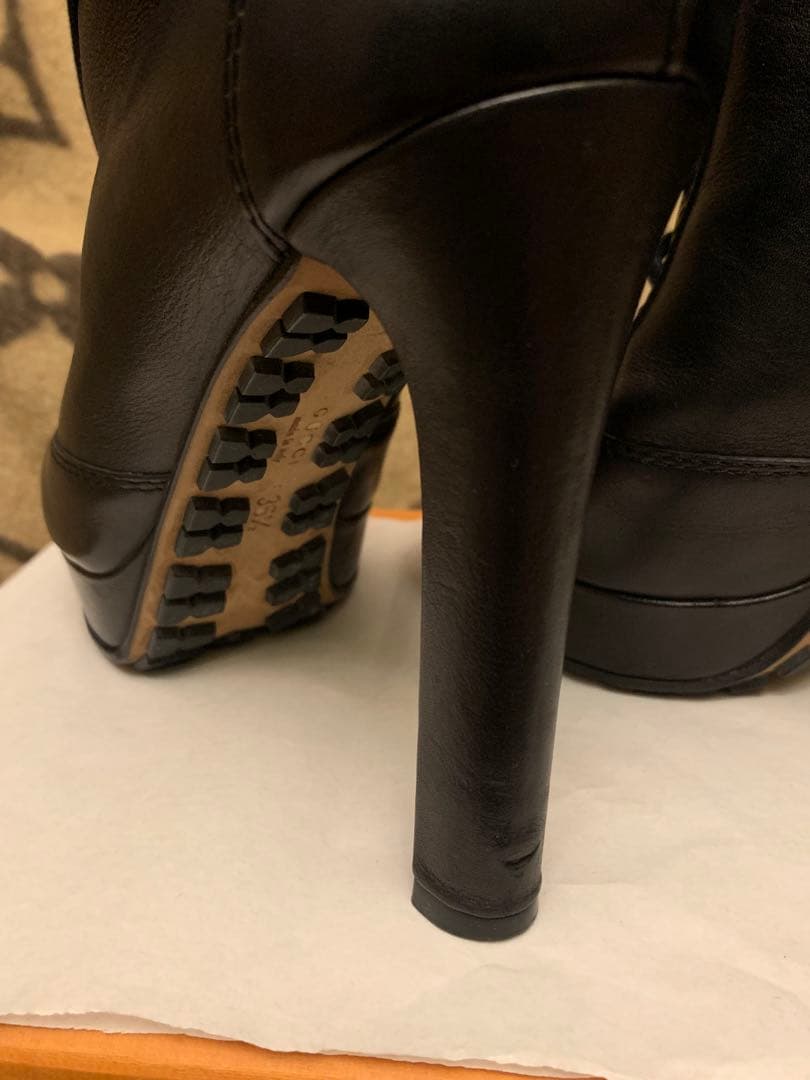 GUCCI グッチ　ハイヒールブーツ ブラック