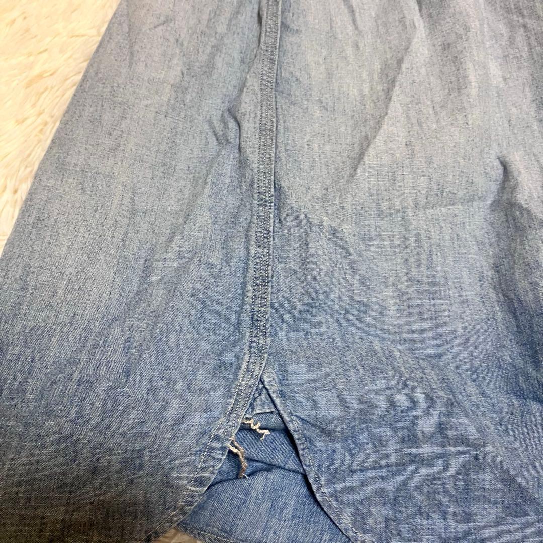 RRL Ralph Lauren デニムワンピース　シャツ　ドレスL 長袖