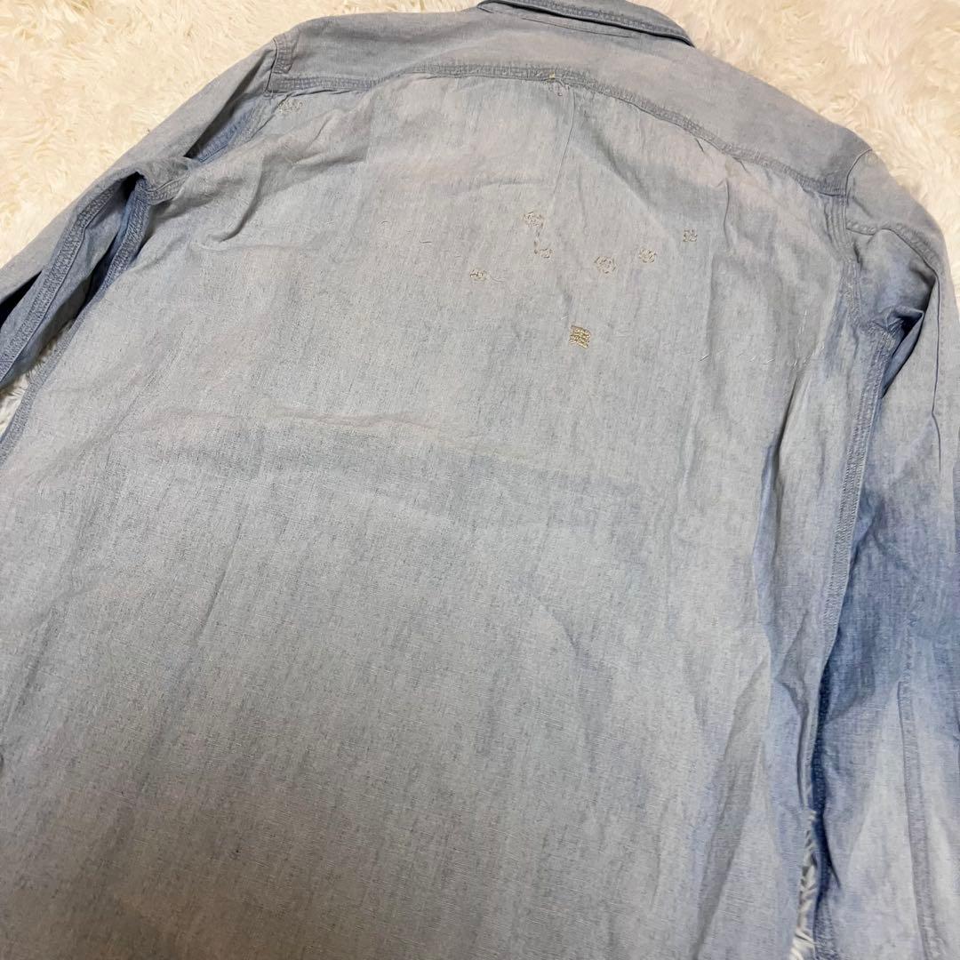 RRL Ralph Lauren デニムワンピース　シャツ　ドレスL 長袖