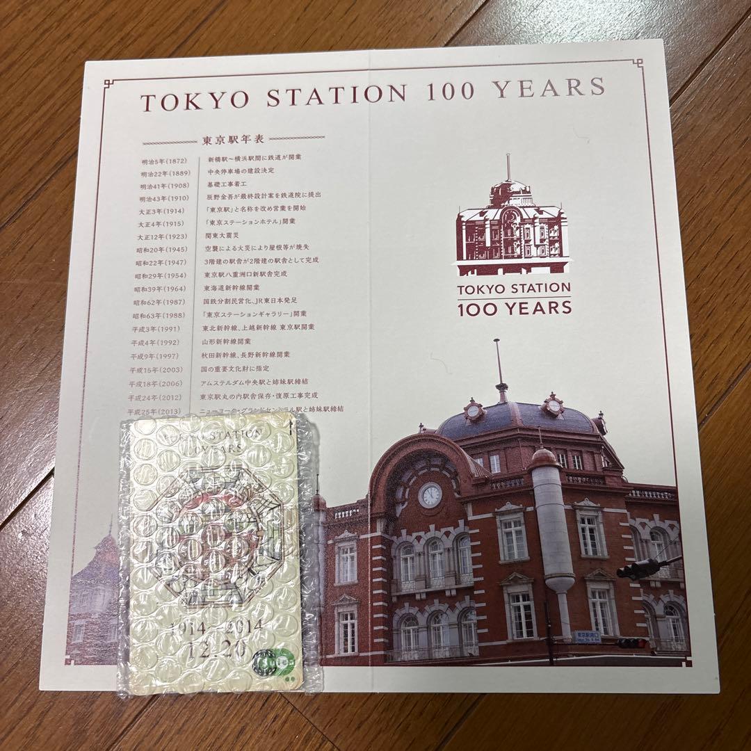 東京駅開業100周年記念Suica台紙付き✖︎