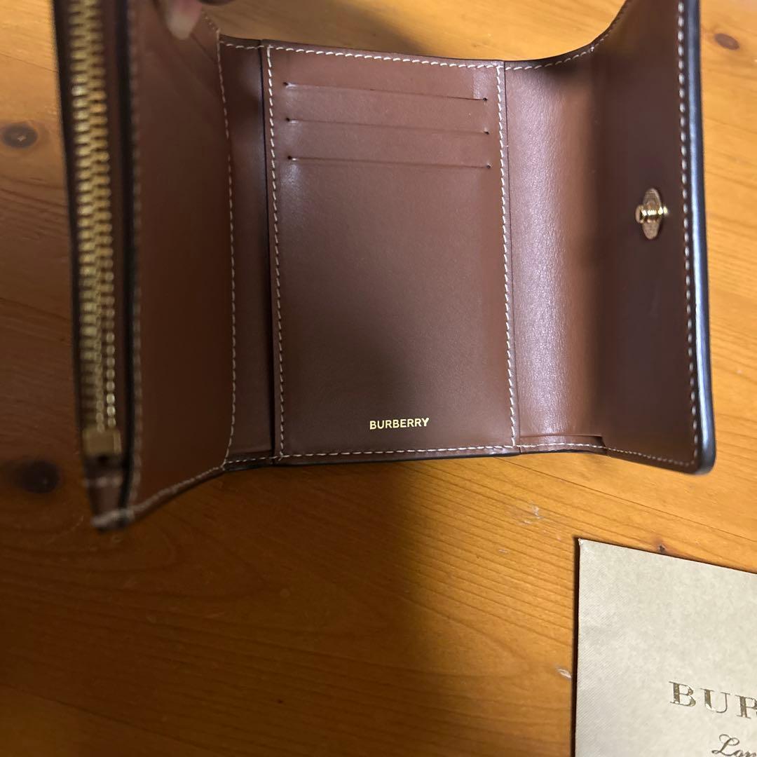 BURBERRY 三つ折り財布 ブラウン/チェック柄