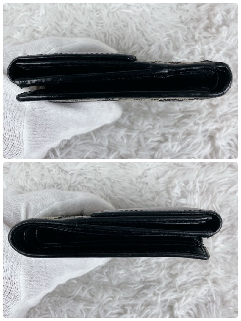 激レア✨プラダ　折り財布　GGキャンバス　 レザー　本革　黒　ブラック　ベージュ