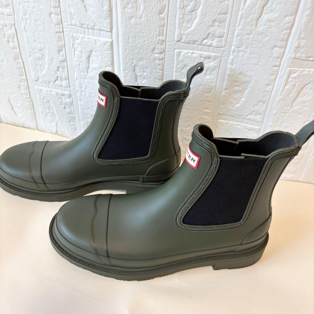 HUNTER チェルシーブーツ ダークオリーブ 25cm