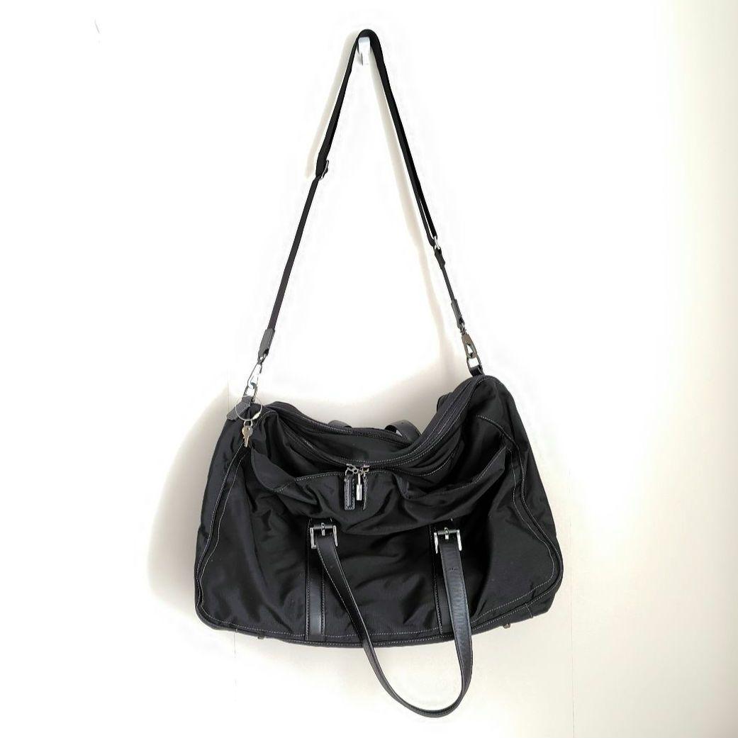 美品✨️agnes b.VOYAGE　ボストンバッグ　2way　鍵付き　ブラック