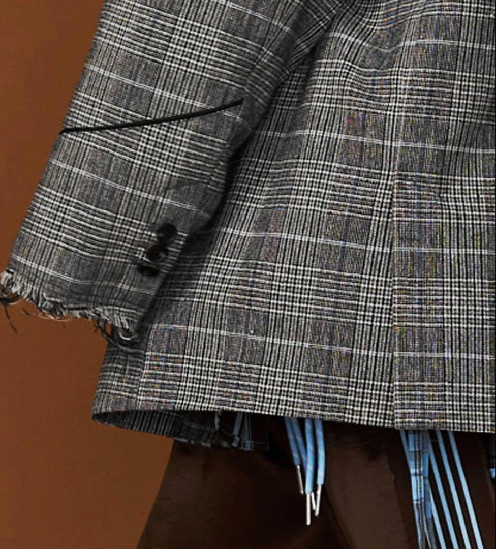 【See Sew】GRUNGE CHECK TAILORED JACKET