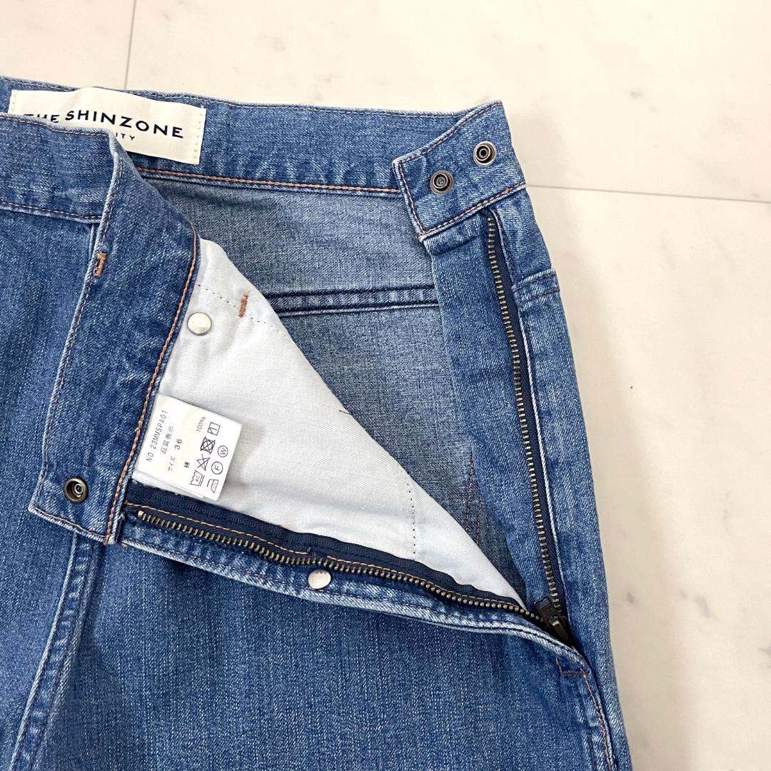 美品✨ 36 シンゾーン RANCH PANTS ワイド デニムパンツ L〜XL