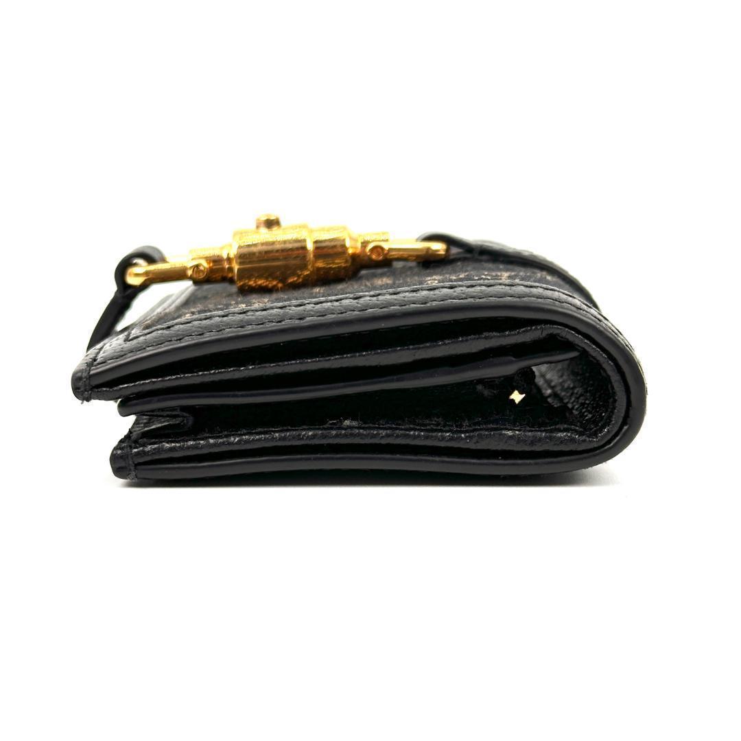 【未使用級品✨】GUCCI ジャッキー GG柄 二つ折り財布 デニム ブラック