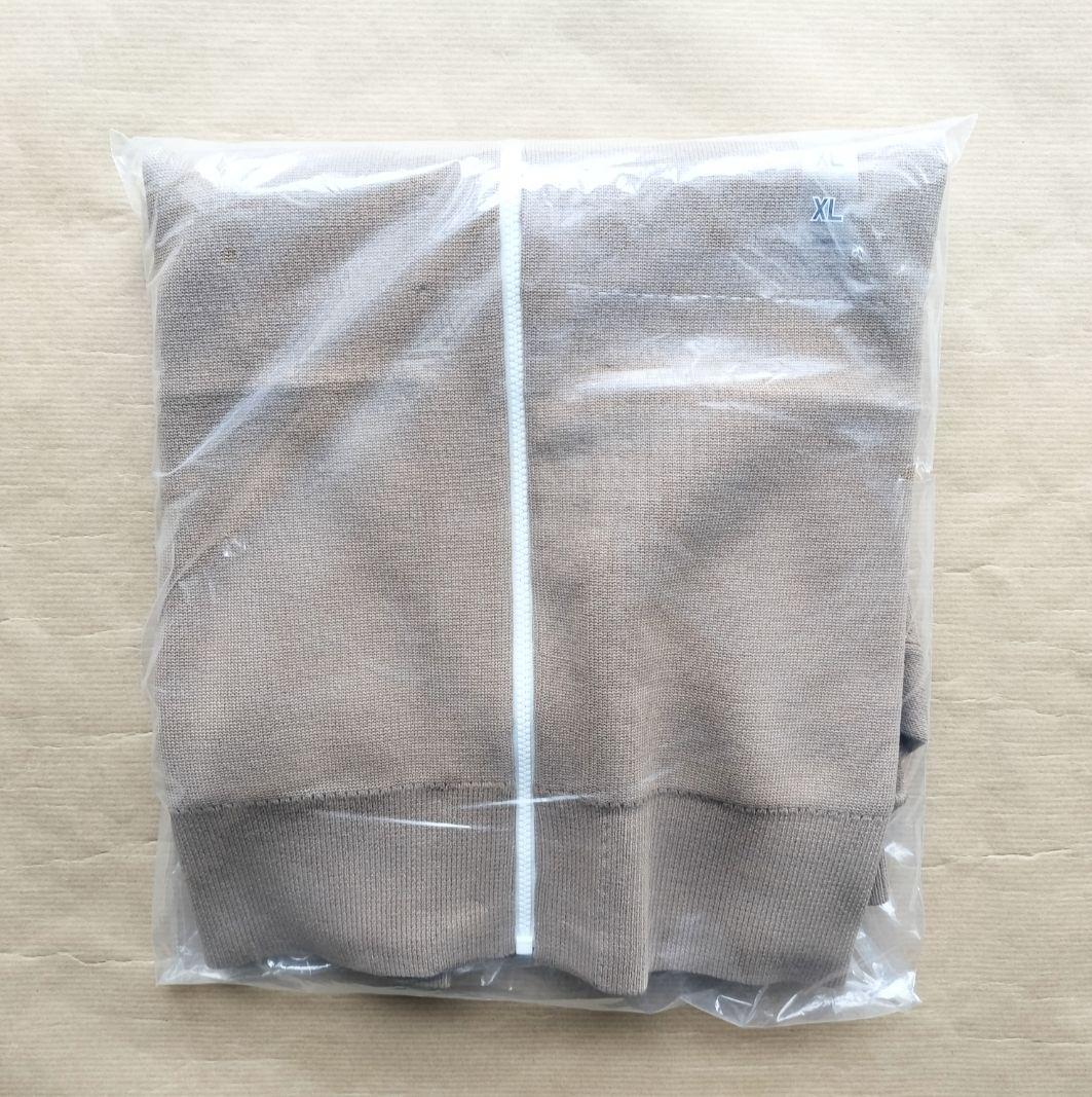 ミラノリブフルジップカーディガン UNIQLOC ベージュ XLサイズ