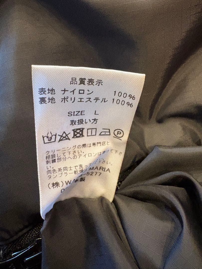 WACKO MARIA NYLON PADDING VEST ダウンベスト　L
