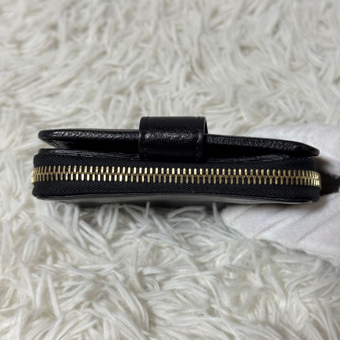 未使用✨IL BISONTE イルビゾンテ　レザー　二つ折り財布　ブラック