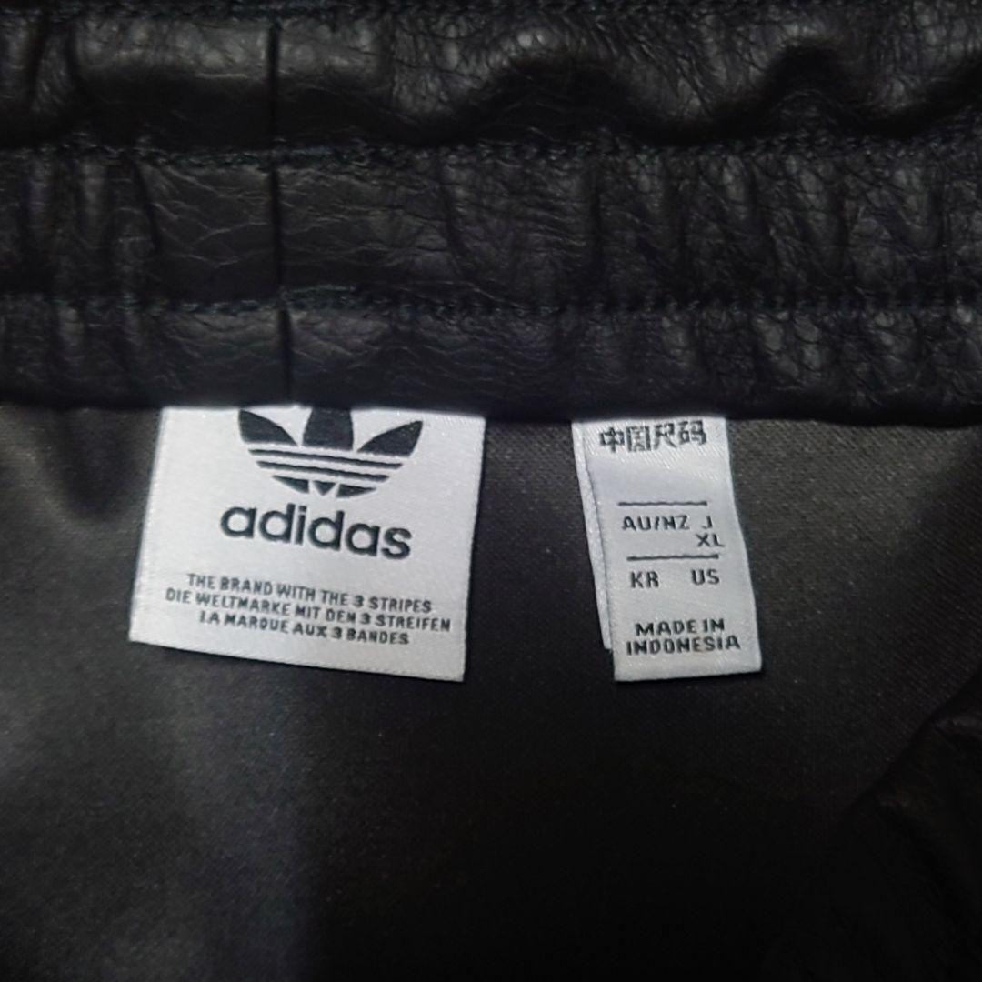 黒★XL★フェイクレザーアディブレイクスカート★レディース★adidas
