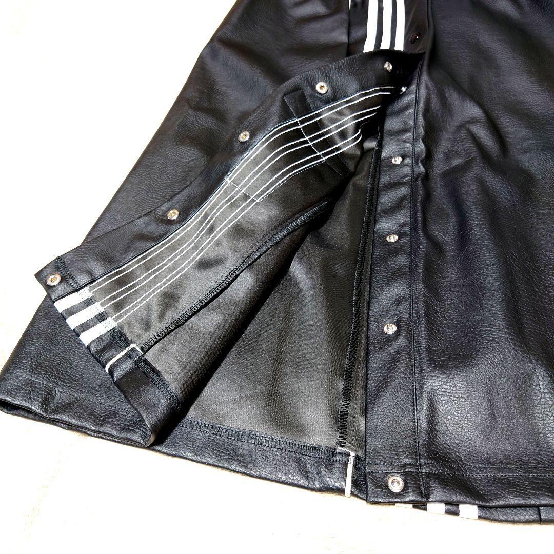 黒★XL★フェイクレザーアディブレイクスカート★レディース★adidas