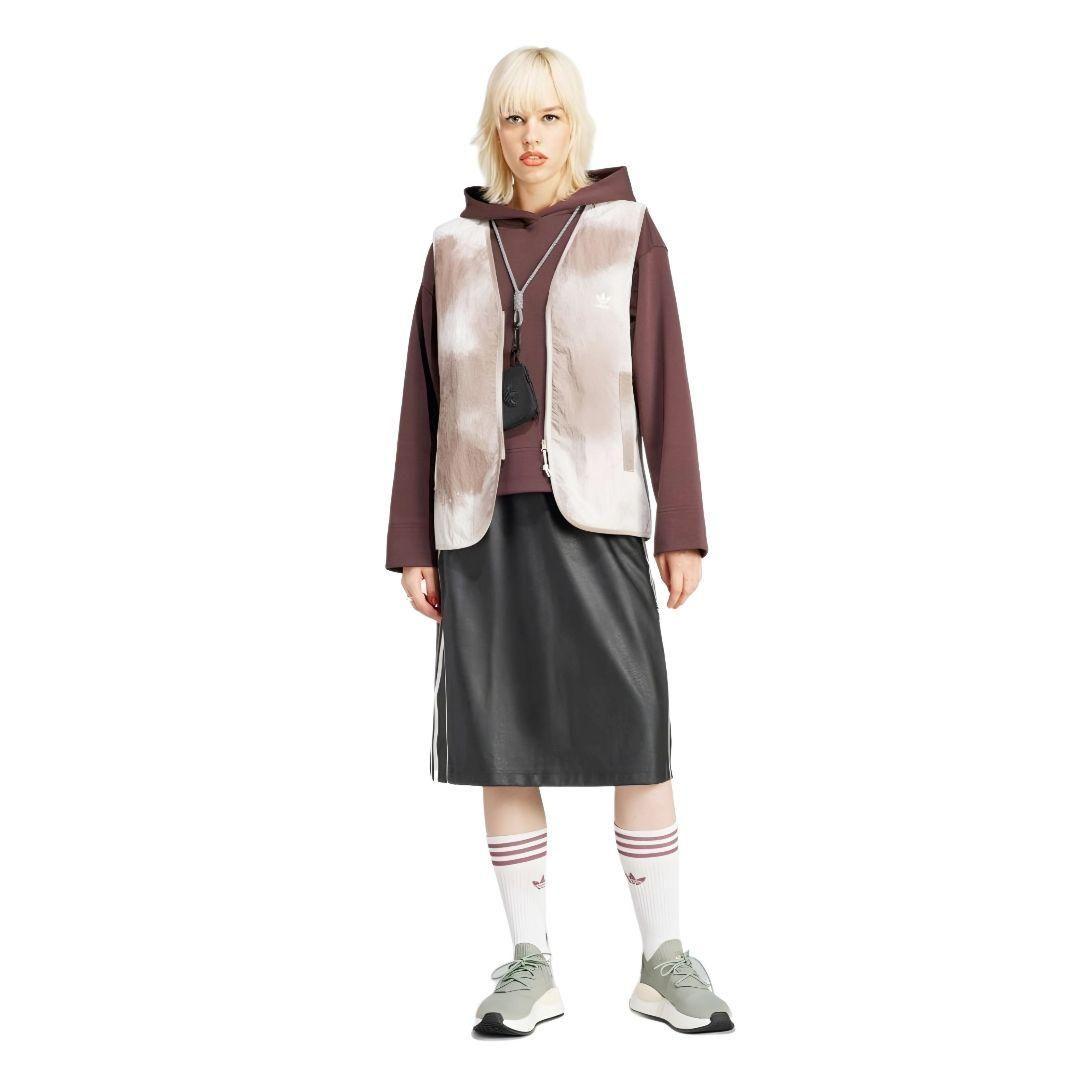 黒★XL★フェイクレザーアディブレイクスカート★レディース★adidas