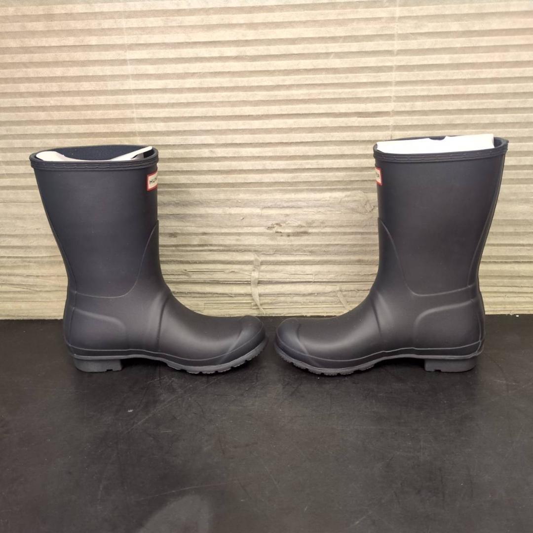 ☆未使用　HUNTER　ショートレインブーツ　WFS1000RMA　US7