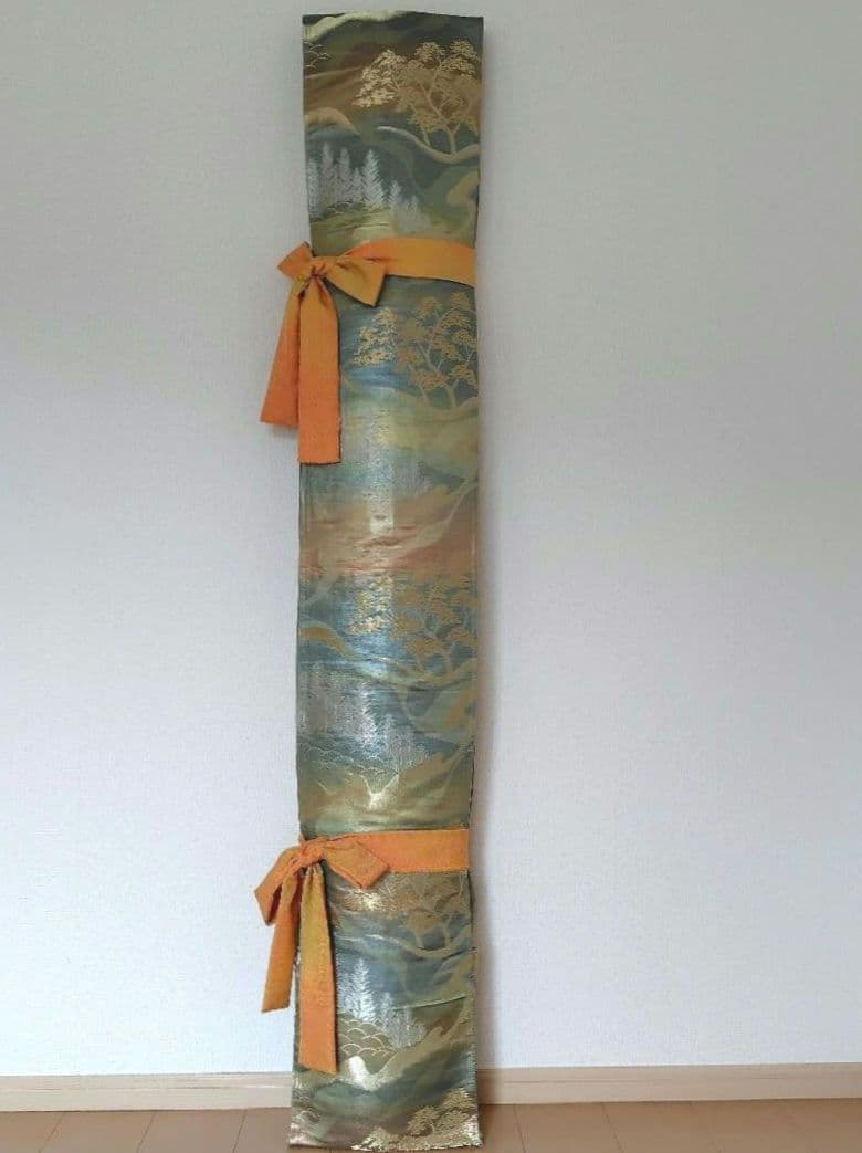お琴カバー【山】着物帯 ゆたん油単ハンドメイド 和楽器 正絹 袋帯 山田流