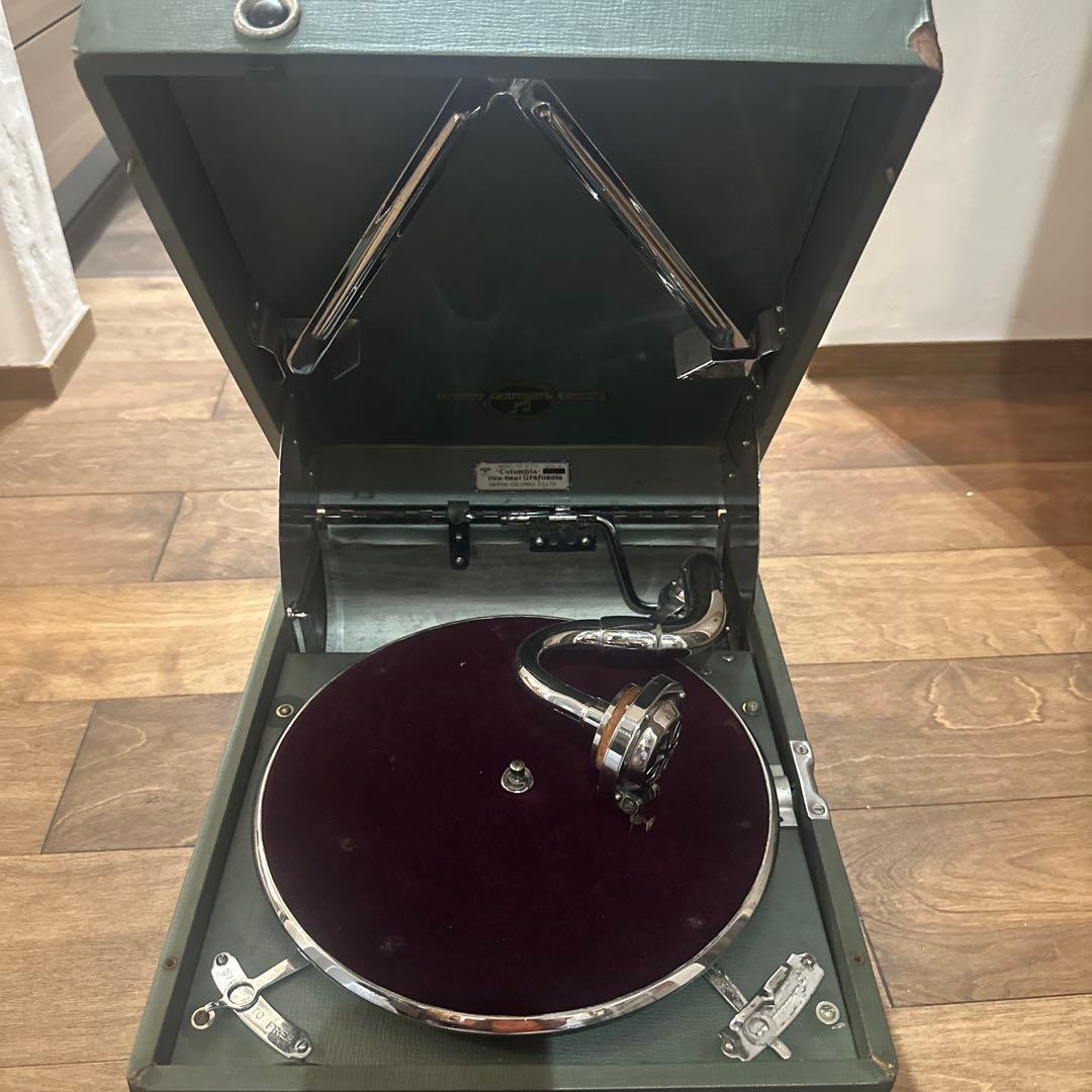 蓄音機　アンティーク　レコードプレーヤー