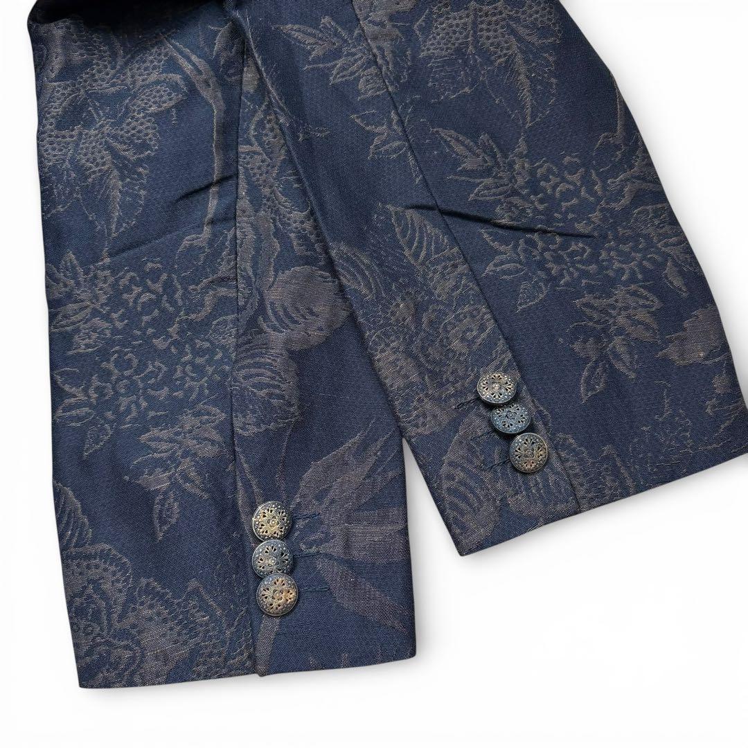 極美品 ETRO 現行 シルク アンコンジャケット 花柄 総裏 サイズ54
