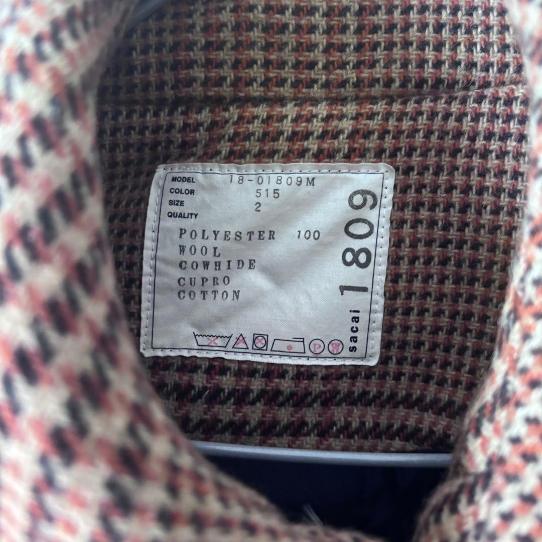 古着 sacai サカイ 再構築 ウール モッズコート 3ドッキング　トレンチ