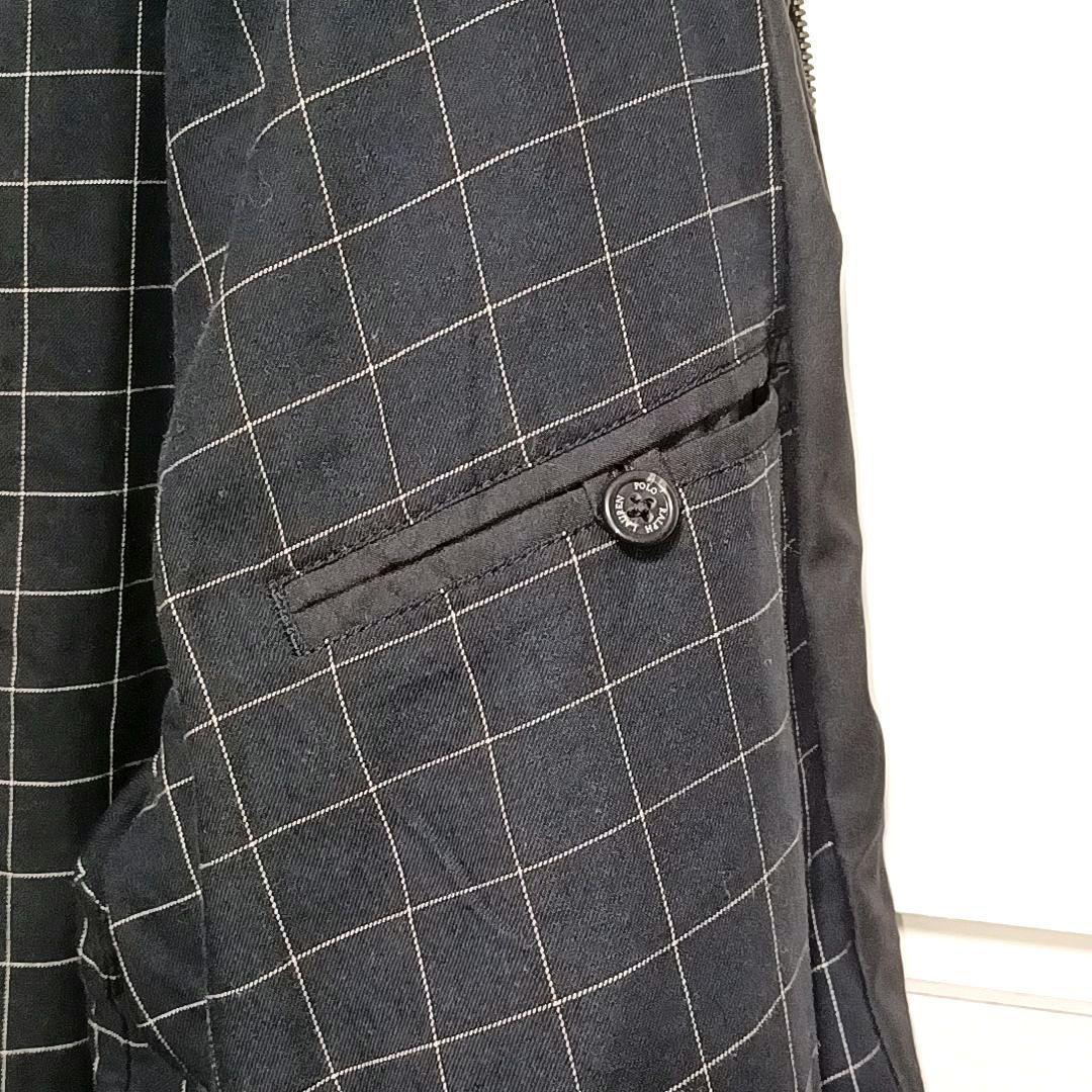 80s90s★2XL　ポロ ラルフローレン　スウィングトップ　フェード ブラック