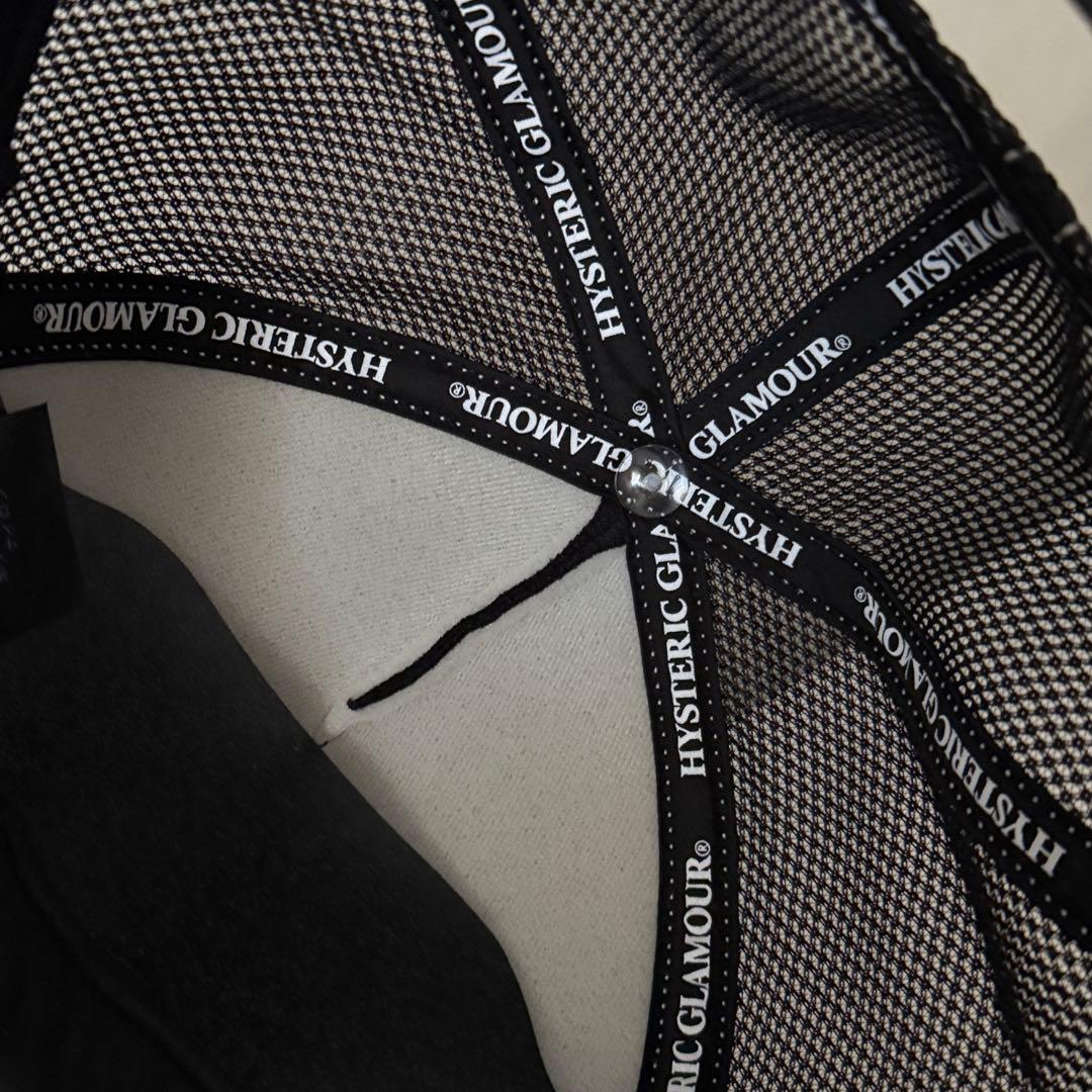 HYSTERIC GLAMOUR ブラックトラッカーキャップ ヒス　メッシュ
