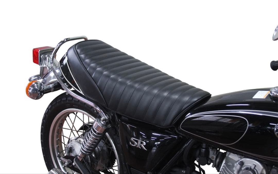 【TOMO43】SR400 カスタムシートカバー ブラック/タックロール