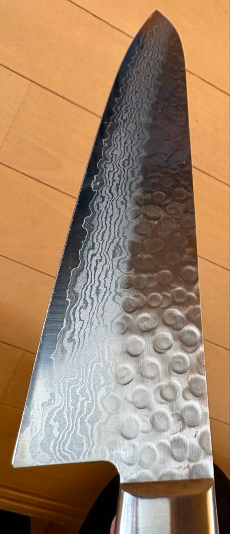 牛刀240mm 【翁流】鋼:VG10ダマスカス17層 槌目仕上げ