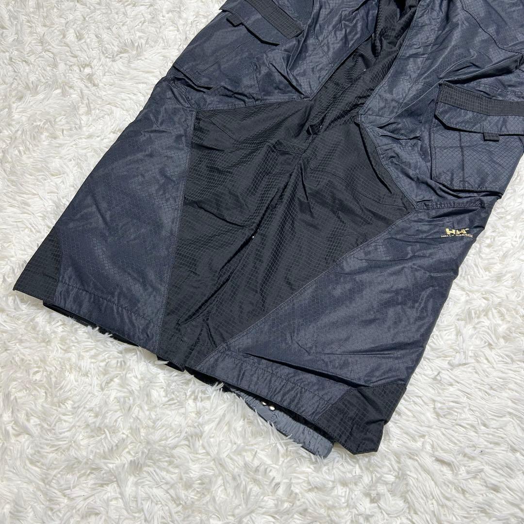 良品 ヘリーハンセン スキーウェア スノボー パンツ 黒 金 メンズ 大きめ