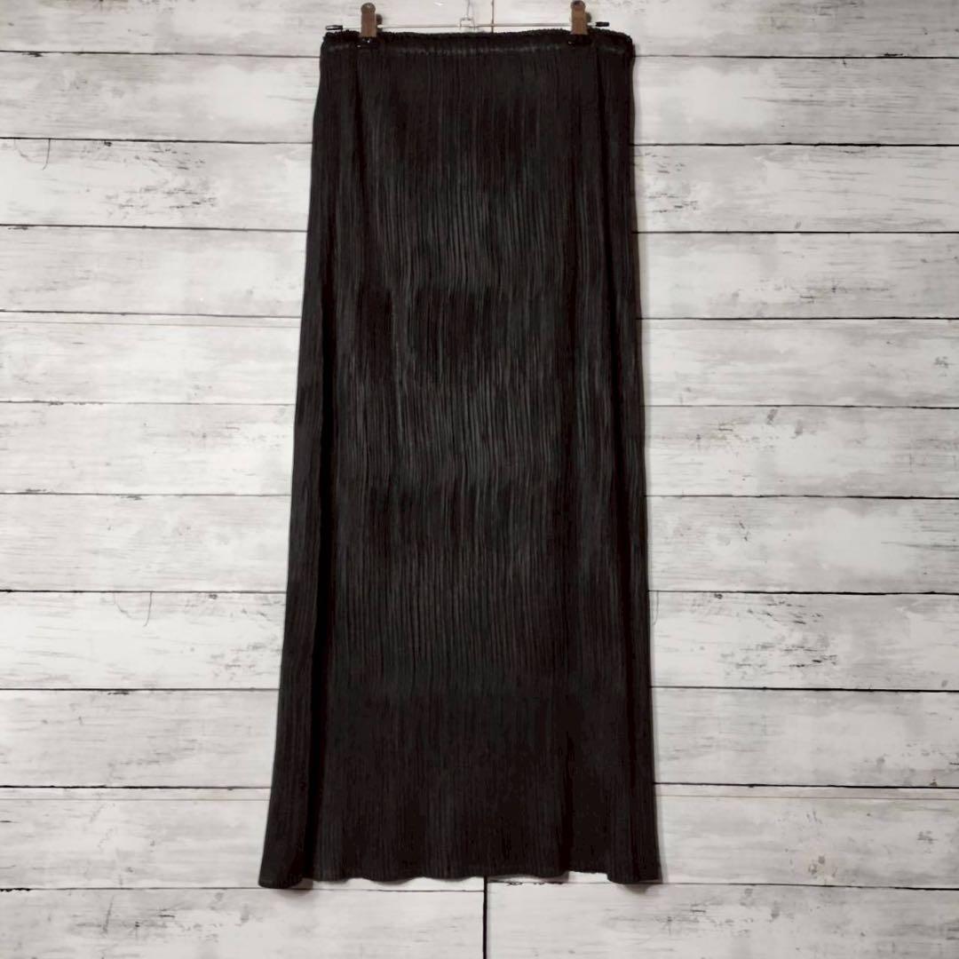 PLEATS PLEASEプリーツプリーズ イッセイミヤケ ロングスカート 黒