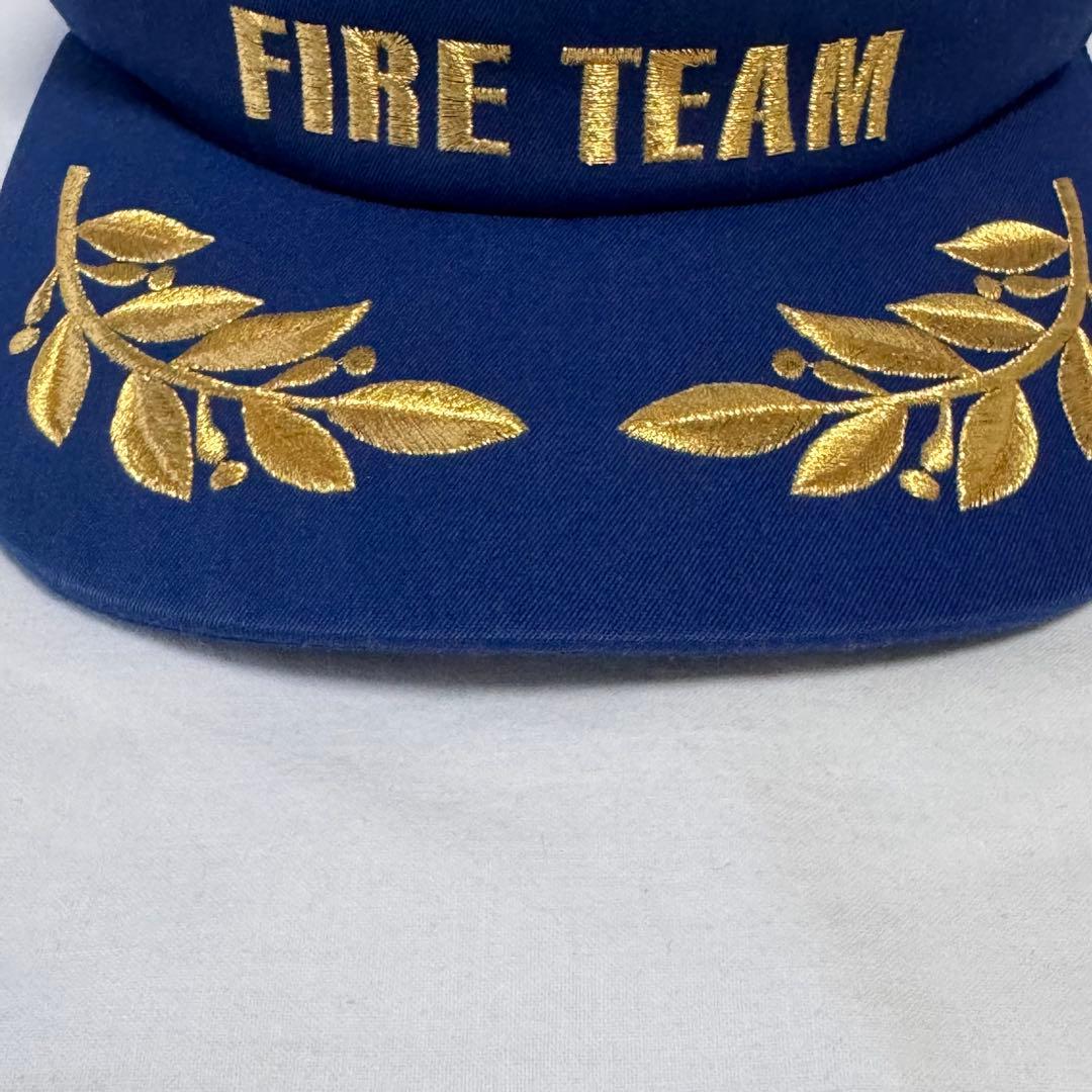 90s OLD Fire cap 新品未使用 美品 刺繍 ジェット 上質 東京