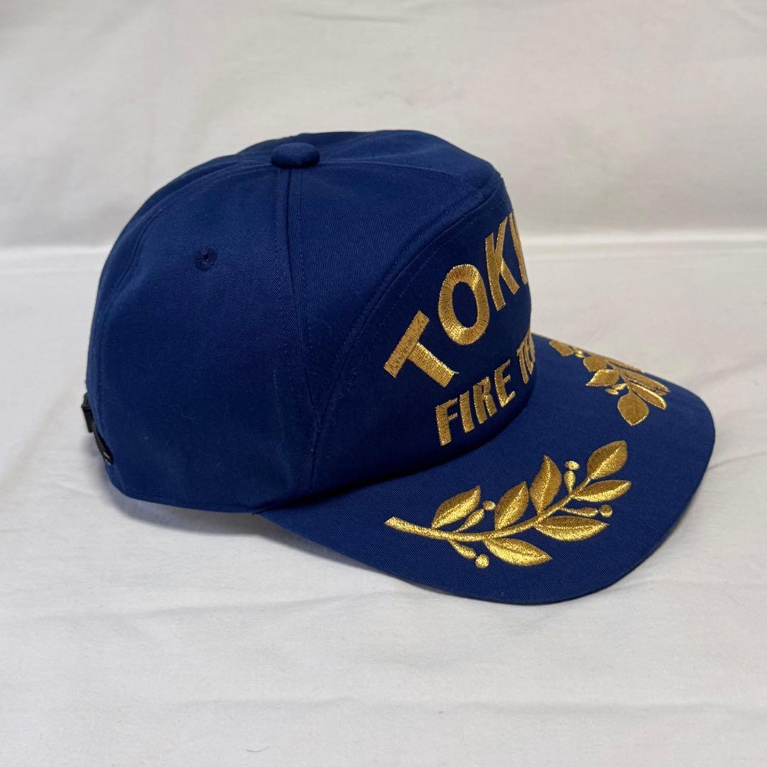 90s OLD Fire cap 新品未使用 美品 刺繍 ジェット 上質 東京