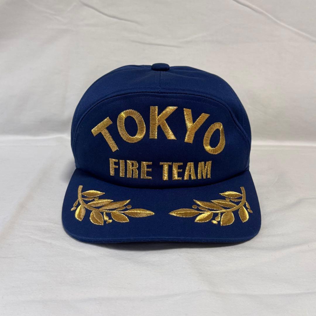 90s OLD Fire cap 新品未使用 美品 刺繍 ジェット 上質 東京