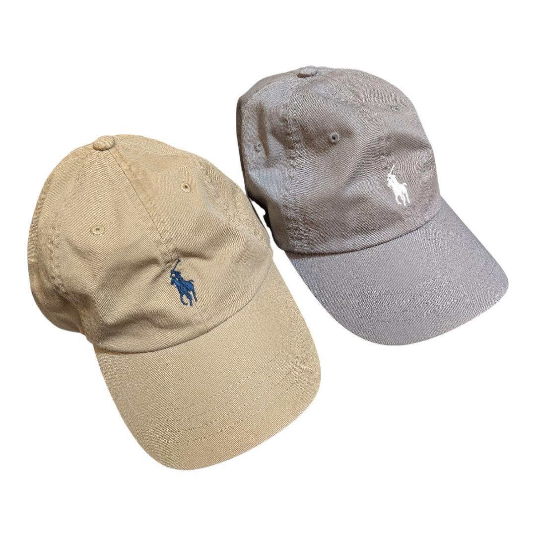 ​【極美品.未使用】ポロラルフローレン キャップ 2点セット(ベージュ.グレー)
