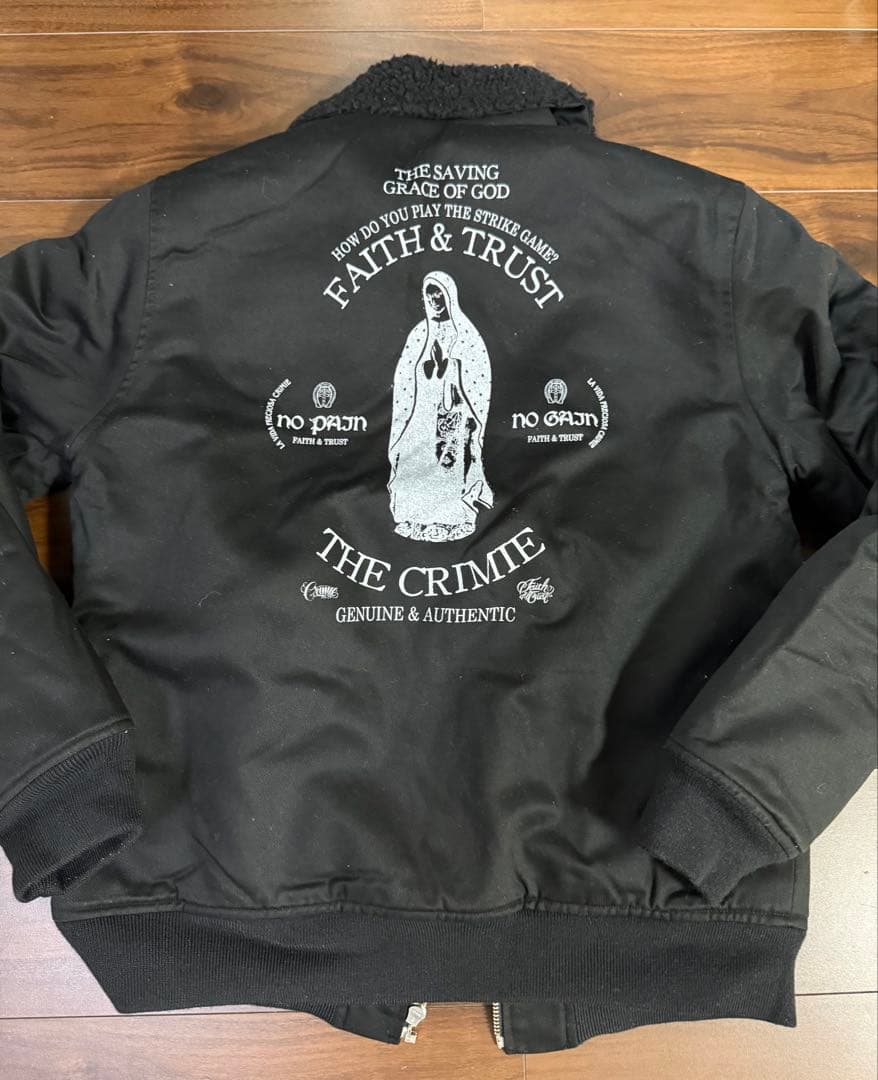 CRIMIE クライミー ボアジャケット L ブラック裏ボア バックプリント美品