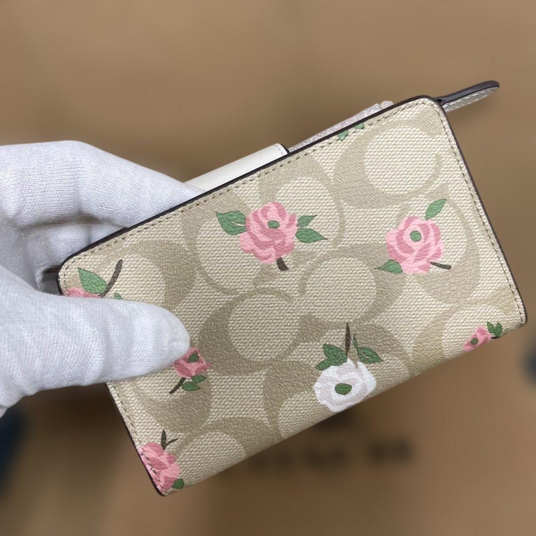COACH CR968 花柄 二つ折り財布
