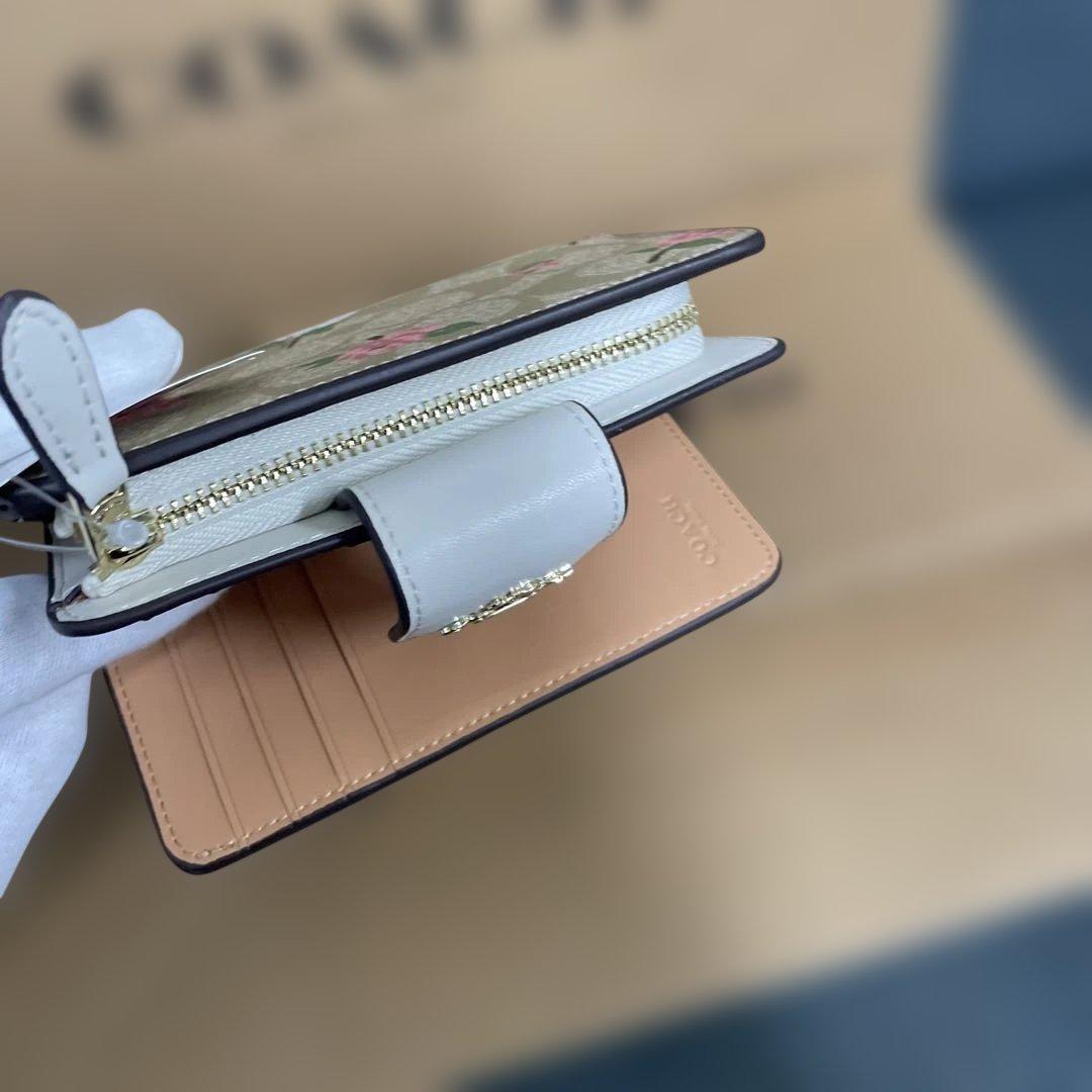 COACH CR968 花柄 二つ折り財布