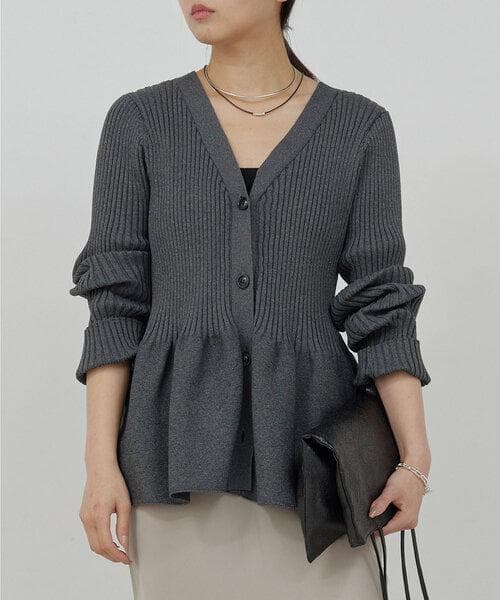 美品 24AW GALLARDAGALANTE ペプラム2WAYカーデ
