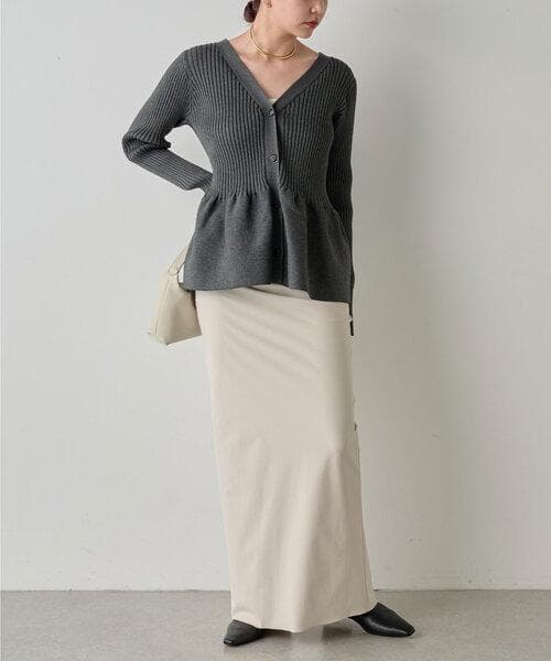 美品 24AW GALLARDAGALANTE ペプラム2WAYカーデ